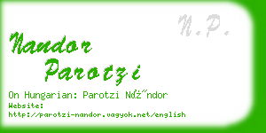 nandor parotzi business card